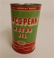 APCO-PENN MOTOR OIL IMP. QT. CAN