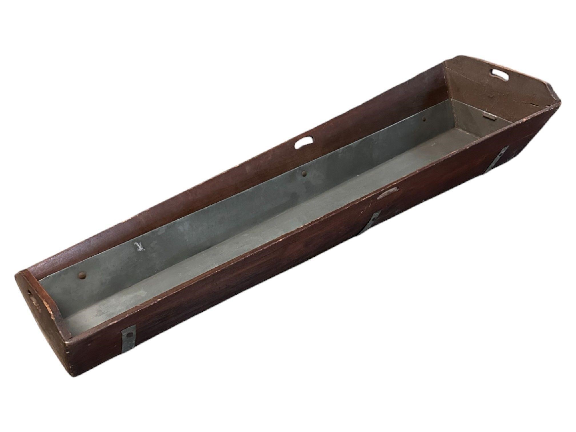 Wood Dough Bowl with Galvanized Tray