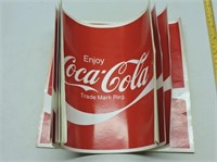 10 Coca-Cola Decals, 9" x 9"