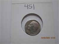 1963 AU Roosevelt Silver Dime