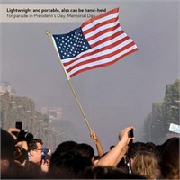 NEW-6''  FLAGPOLE W/ AMERICAN FLAGE-ASSBLY REQ'D