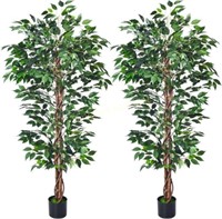 HAIHONG Artificial Ficus Tree  5FT  2 Packs