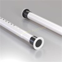 Homease Tension Shower Rods 122-141.7 IN White