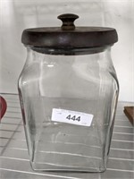 GLASS CRACKER JAR