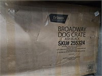 Broadway Dog Crate. Ash black. 53"x23.63"x27.37".