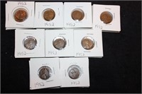 44 wheat pennies 1952