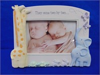 Ceramic Picture Frame " Two By Two "  4" X 6"
