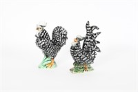 Vintage Ceramic Roosters Made In Japan