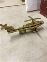 Helicopter made from bullet casings 9 inches long