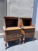 Vintage Wood Side Tables