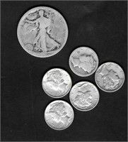 6-coin Lot Silver Coins