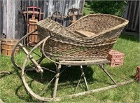 Antique over 100+ years old 2-horse drawn sleigh