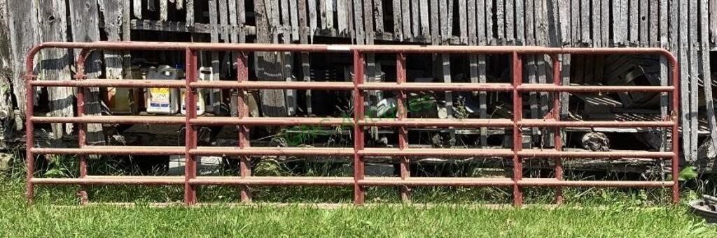 16 foot metal livestock fence gate in good
