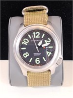 GUC Mens Momentum Stainless & Canvas Outdoor Watch
