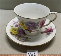 PRETTY QUEEN ANN BONE CHINA CUP AND SAUCER