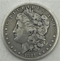 (KC) 1881 Silver Morgan Coin