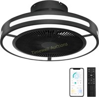 Ohniyou Enclosed Ceiling Fan With Lights 19'