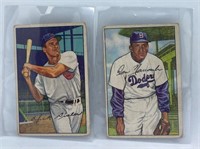 1952 Bowman Cards Dick Sisler and Don NewCombe