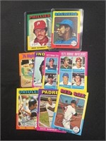 (9) 1975 Topps Baseball Stars- Aaron, Schmidt,