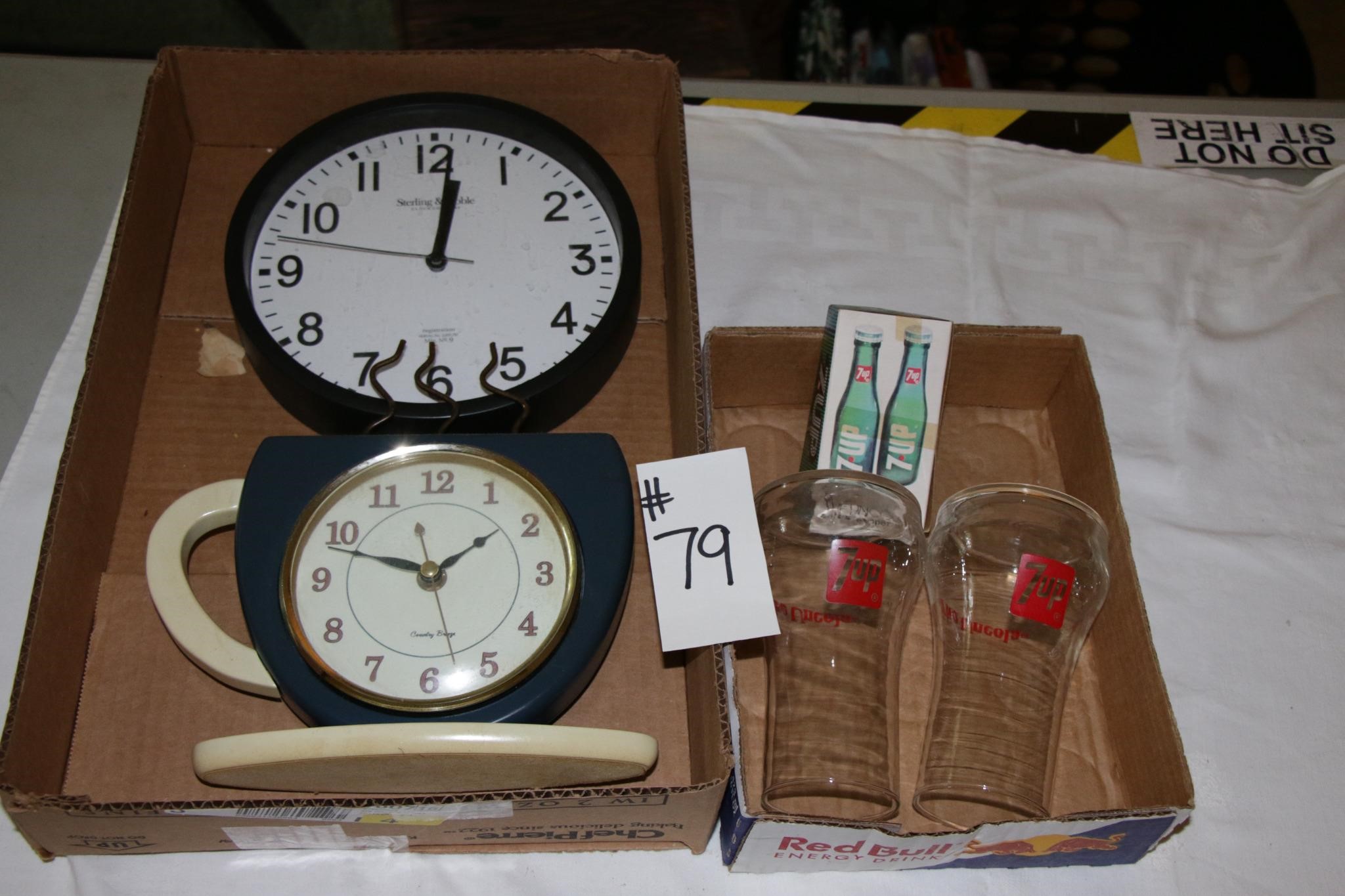 clocks, 7 up items