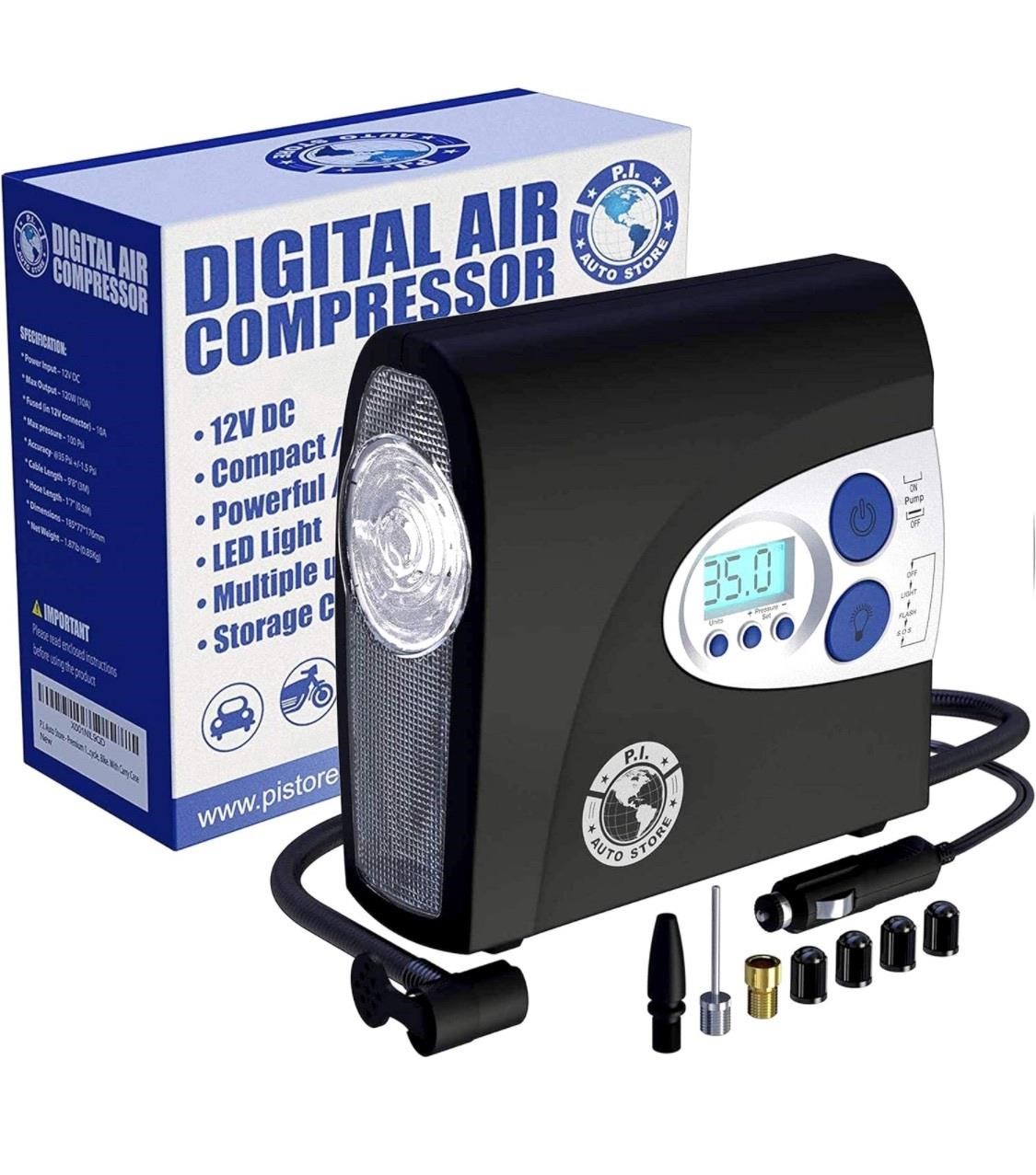 PI Auto Air Compressor - Portable, 12V