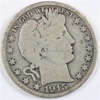 1915-D Barber Half Dollar