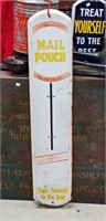 Vtg. MAILPOUCH TOBACCO TIN THERMOMETER SIGN ONLY
