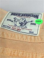 True Religion orange shorts size 31