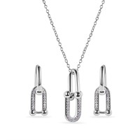 Sterling Silver-Fancy Design Set