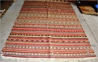 Approx. 6'x9' flat weave rug