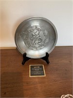 Pewter Fú Happiness & Good Luck Plate