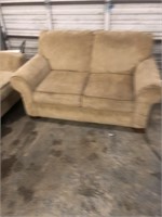 TAN COUCH AND LOVE SEAT