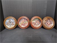 (4) Bradford Exchange Decorative Plates in Holders