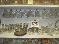 Shelf Contents - Silver Rim Glass & Glass Service