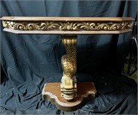 Koi dragon console table amazing gold detail