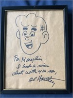 Autographed Al Hartley cartoonist original