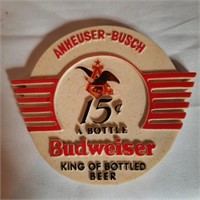 15c A Bottle Budweiser Beer 4" Magnet