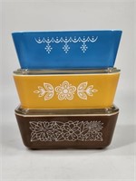 (3) VINTAGE PYREX REFRIGERATOR DISHES