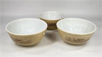 (3) VINTAGE PYREX FOREST FANCIES MIXING BOWLS