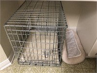 Steel Wire Dog Crate with Plush Pad