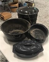 Black Graniteware Set