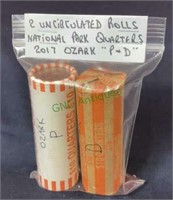 Coins - two uncirculated rolls - National Park