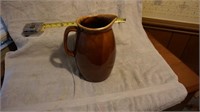 Vintage Hull Oven Proof Brown Drip Water Pitcher