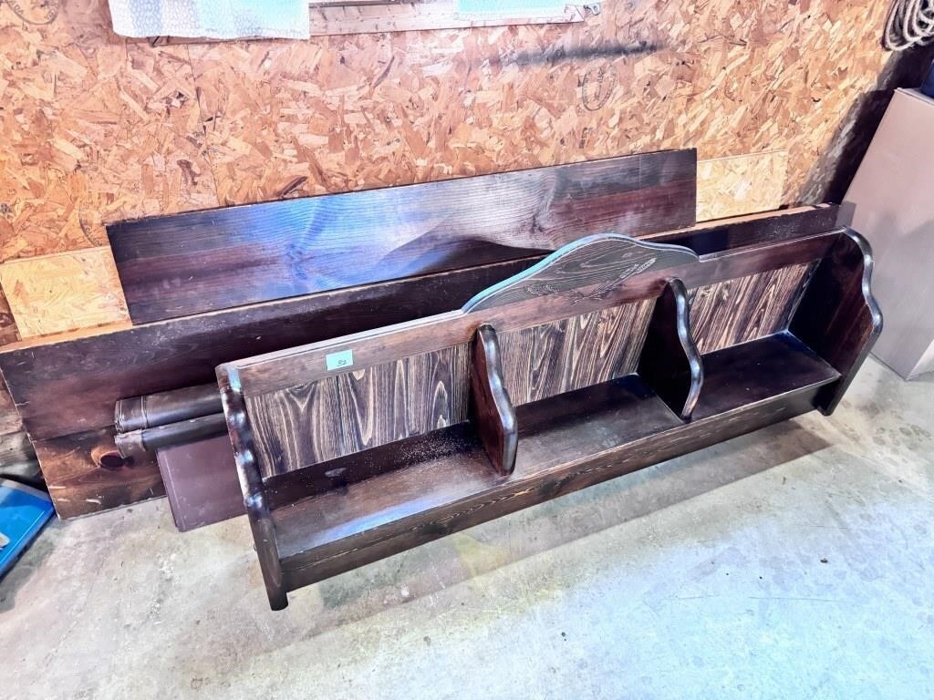 1980's Waterbed Frame Queen with Headboard