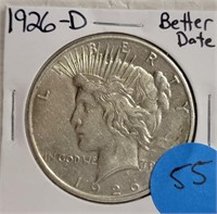 1926-D SILVER PEACE DOLLAR