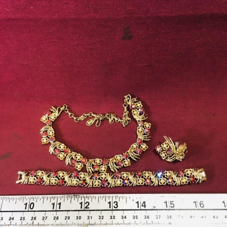 Coro Necklace, Bracelet & Earrings Set (Vintage)