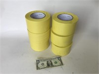 6 Rolls Yellow Vinyl Tape 3" x 180ft Each