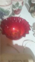 Ruby glass Rose Bowl