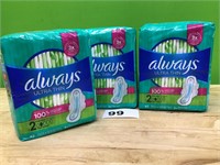 Always Ultra Thin Pads lot of 3