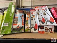 7 pcs; assorted greenworks and Black and Decker